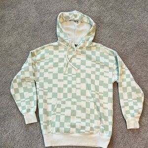 Wild Fable. Size small green and white hoodie sweatshirt.